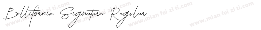 Ballifornia Signature Regular Pers字体转换
